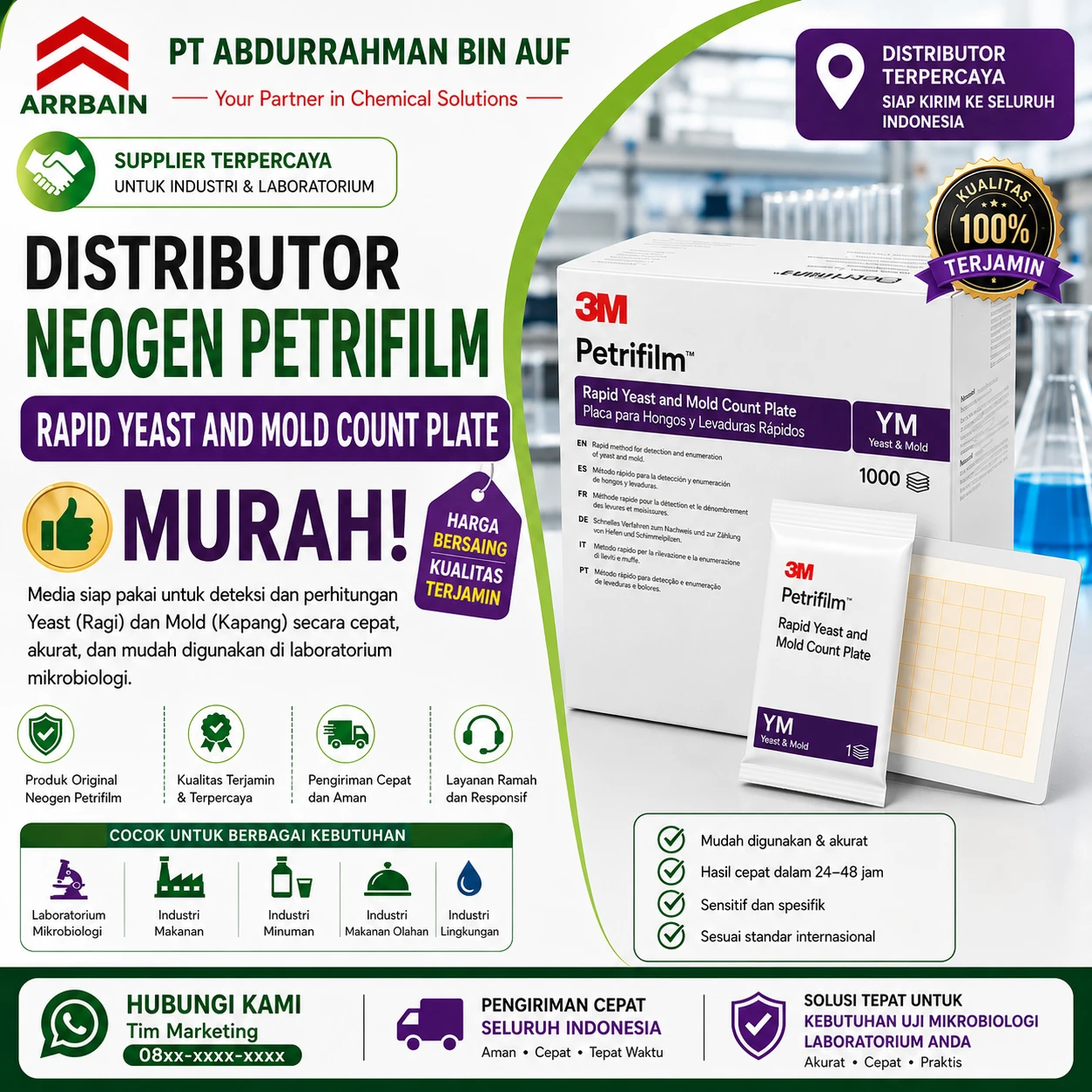 distributor-neogen-petrifilm-rapid-yeast-and-mold-count-plate-murah